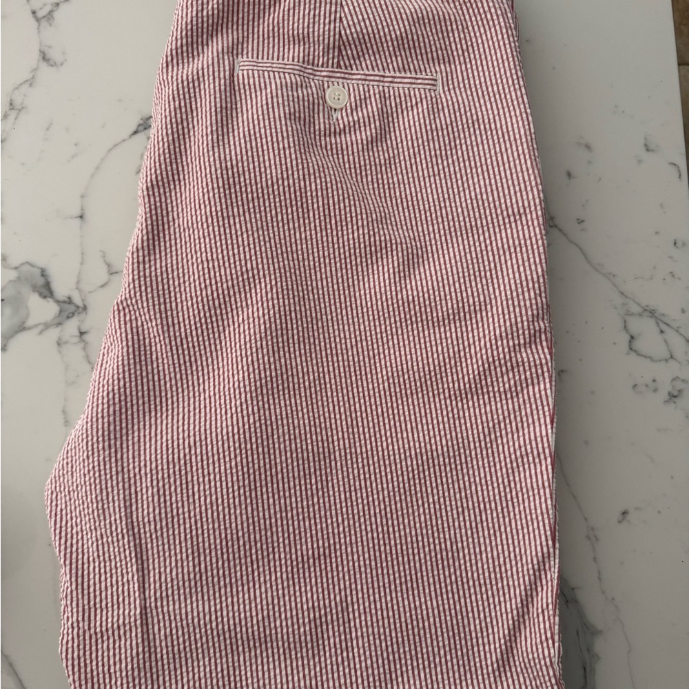Men’s Brooks Brothers Red and White Striped Seersucker Pants